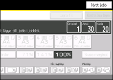 Bild av användarpanelens skärm