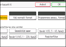 Bild av användarpanelens skärm