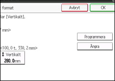Bild av användarpanelens skärm