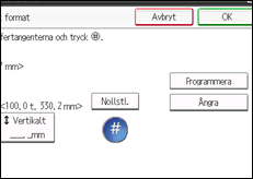 Bild av användarpanelens skärm