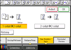 Bild av användarpanelens skärm