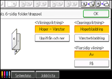 Bild av användarpanelens skärm