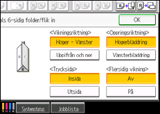 Bild av användarpanelens skärm