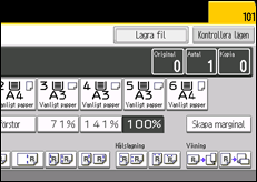 Bild av användarpanelens skärm