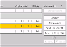 Bild av användarpanelens skärm