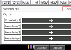 Bild av användarpanelens skärm