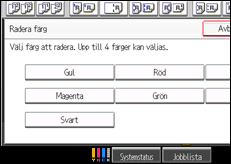 Bild av användarpanelens skärm