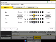 Bild av användarpanelens skärm