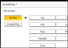 Bild av användarpanelens skärm