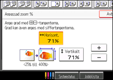 Bild av användarpanelens skärm