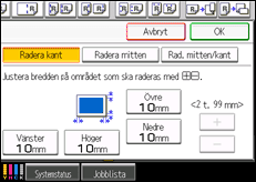 Bild av användarpanelens skärm