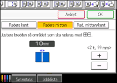 Bild av användarpanelens skärm