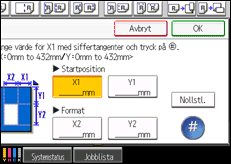 Bild av användarpanelens skärm