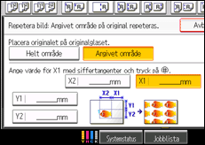 Bild av användarpanelens skärm