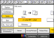 Bild av användarpanelens skärm
