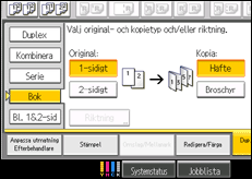 Bild av användarpanelens skärm