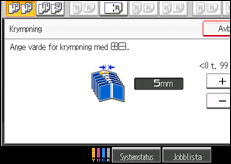 Bild av användarpanelens skärm