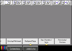 Bild av användarpanelens skärm