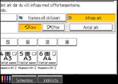 Bild av användarpanelens skärm