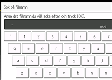 Bild av användarpanelens skärm