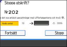 Bild av användarpanelens skärm