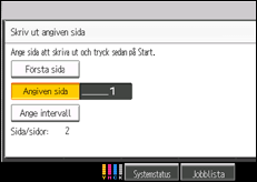 Bild av användarpanelens skärm