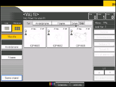 Bild av användarpanelens skärm