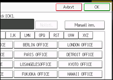 Bild av användarpanelens skärm
