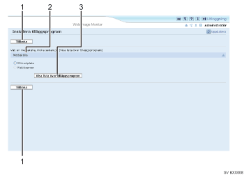 Bild av webbläsarens skärm (numrerad)