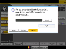 Bild av användarpanelens skärm