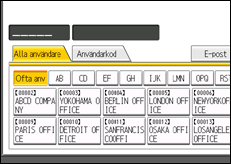 bild av användarpanelens skärm