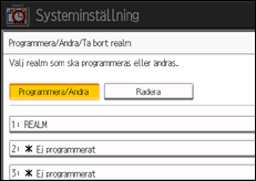 Bild av användarpanelens skärm