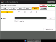 Bild av användarpanelens skärm