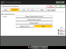 bild av användarpanelens skärm