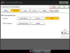 bild av användarpanelens skärm