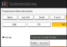 Bild av användarpanelens skärm