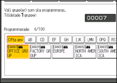 Bild av användarpanelens skärm