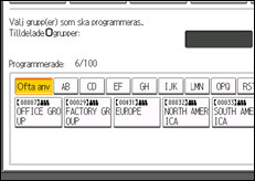 Bild av användarpanelens skärm
