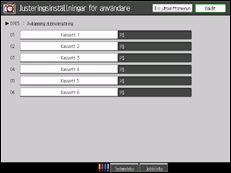 Bild av användarpanelens skärm
