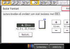 Bild av användarpanelens skärm