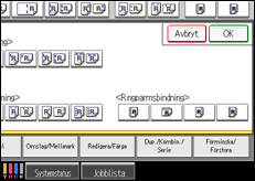 Bild av användarpanelens skärm