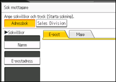 Bild av användarpanelens skärm