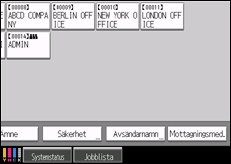 Bild av användarpanelens skärm