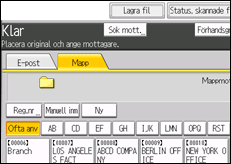 Bild av användarpanelens skärm