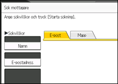 Bild av användarpanelens skärm