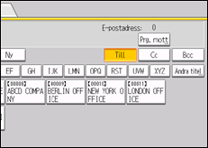 Bild av användarpanelens skärm