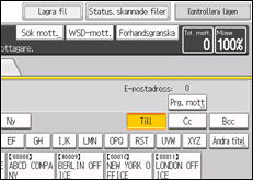 Bild av användarpanelens skärm