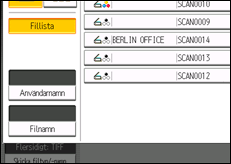 Bild av användarpanelens skärm
