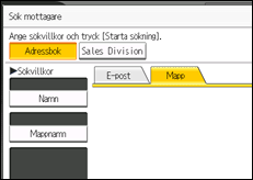 Bild av användarpanelens skärm