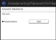 Bild av användarpanelens skärm